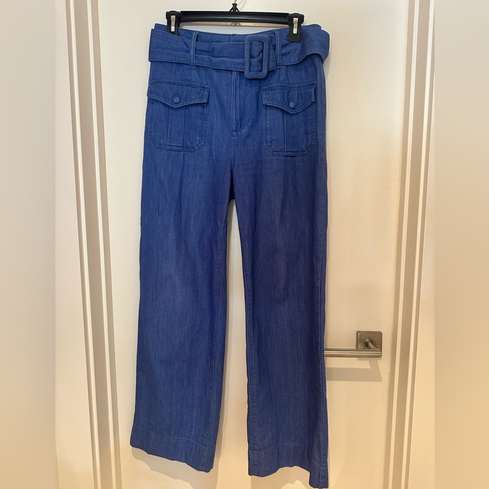 Sezane wide-leg jeans with belt - size 38